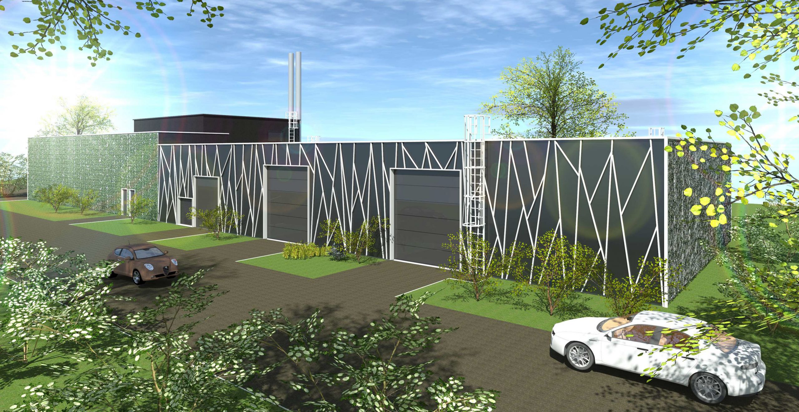 Chaufferie biomasse ROMBAS - (c)WEISSE’S THERET SARL ARCHITECTURE